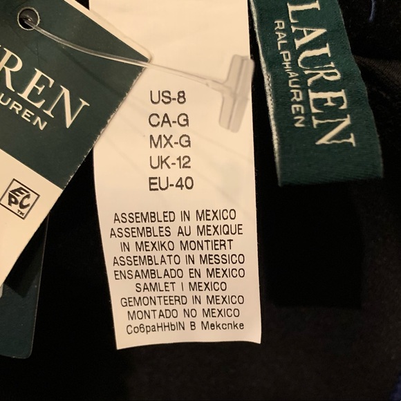 NWT Lauren Ralph Lauren Blue Beaded Halter Bikini Top 8 - Picture 11 of 12